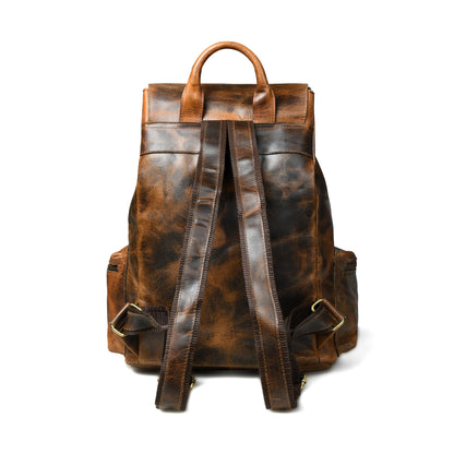 Classy Leather Bags Vortex Leather Backpack: Burnt Brown - AVBL MRKT (3)