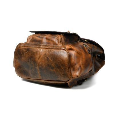 Classy Leather Bags Vortex Leather Backpack: Burnt Brown - AVBL MRKT (4)