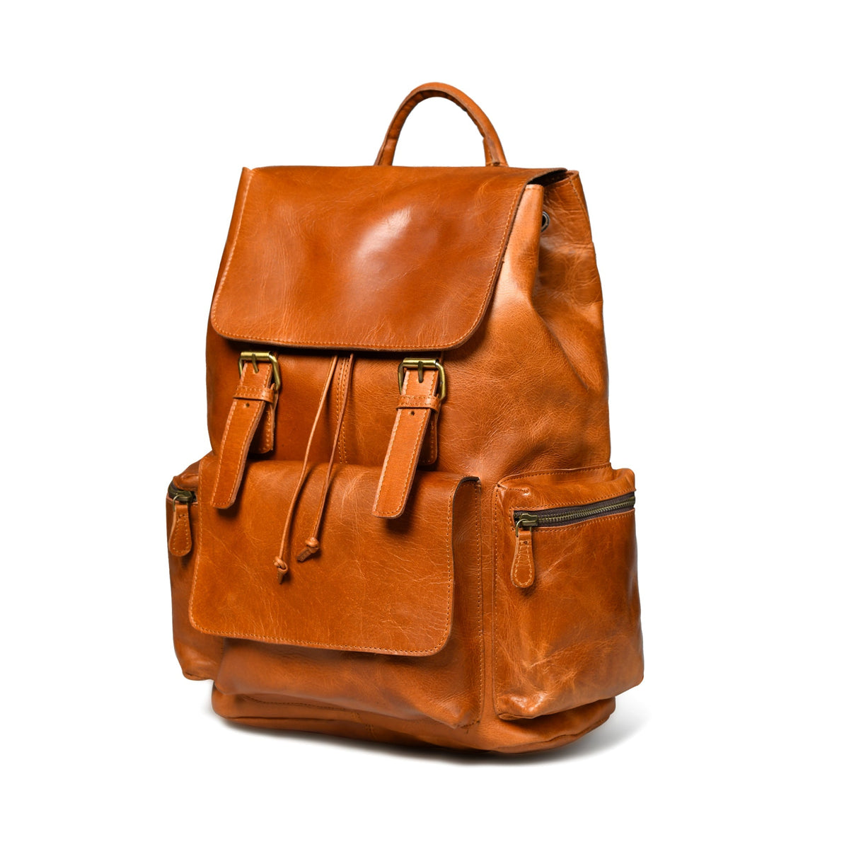 Classy Leather Bags Vortex Leather Backpack: Tan Brown - AVBL MRKT (1)