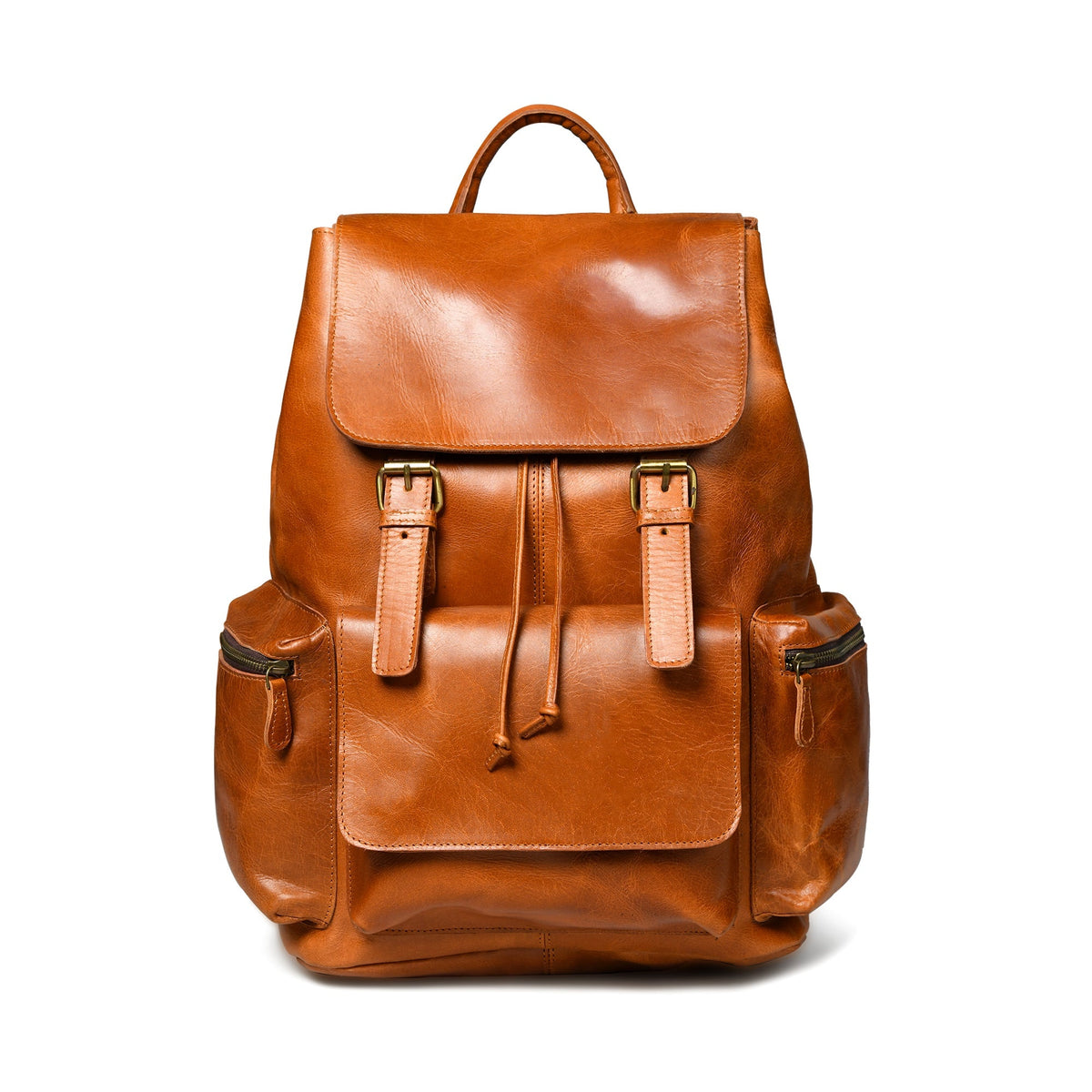 Classy Leather Bags Vortex Leather Backpack: Tan Brown - AVBL MRKT (2)