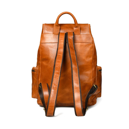 Classy Leather Bags Vortex Leather Backpack: Tan Brown - AVBL MRKT (3)