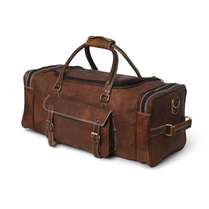 Classy Leather Bags Walker Leather Weekender Bag + Free Toiletry - AVBL MRKT (4)
