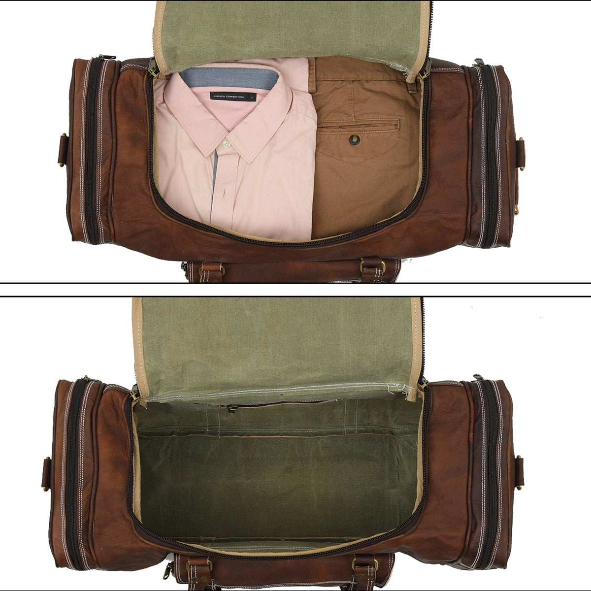 Classy Leather Bags Walker Leather Weekender Bag + Free Toiletry - AVBL MRKT (5)