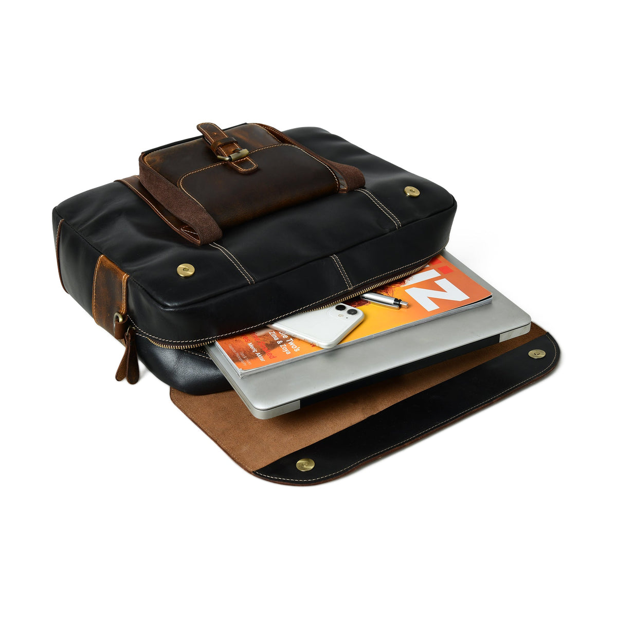 Classy Leather Bags Walker Office Travel Top Handle Bag - AVBL MRKT (9)