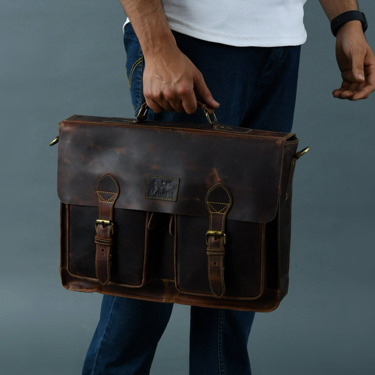 Classy Leather Bags Wall Street Briefcase - AVBL MRKT (2)