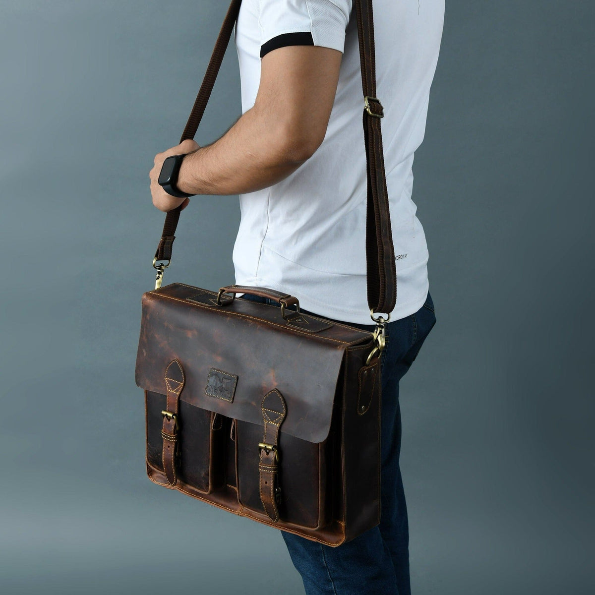 Classy Leather Bags Wall Street Briefcase - AVBL MRKT (4)