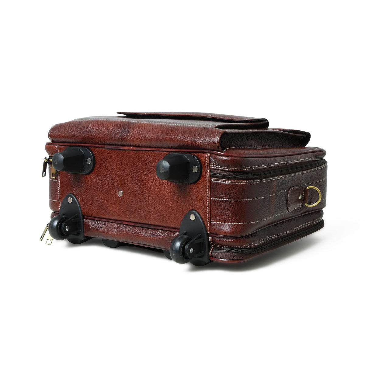 Classy Leather Bags Wanderer Leather Trolly Suitcase Bag - AVBL MRKT (7)