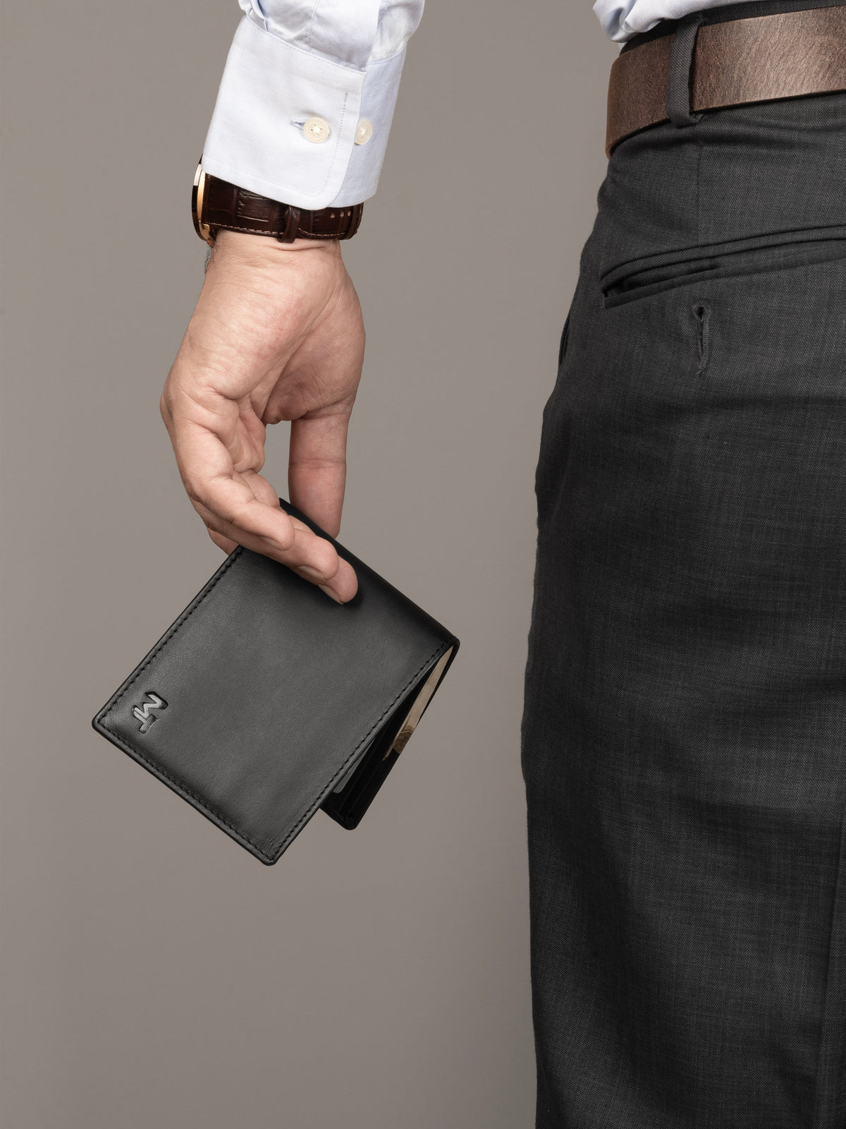 Classy Leather Bags Wealth Ward Black Bi-folded Wallet - AVBL MRKT (6)