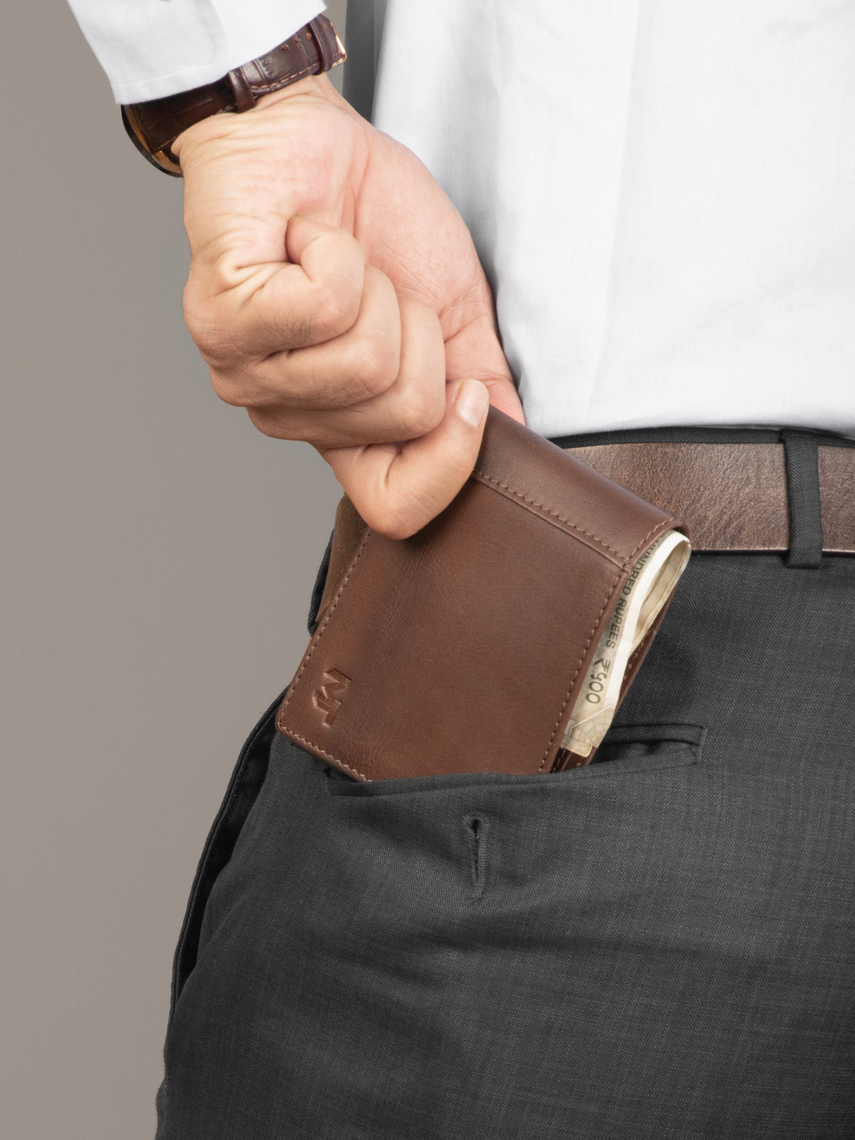 Classy Leather Bags Wealth Ward Brown Bi-folded Wallet - AVBL MRKT (8)