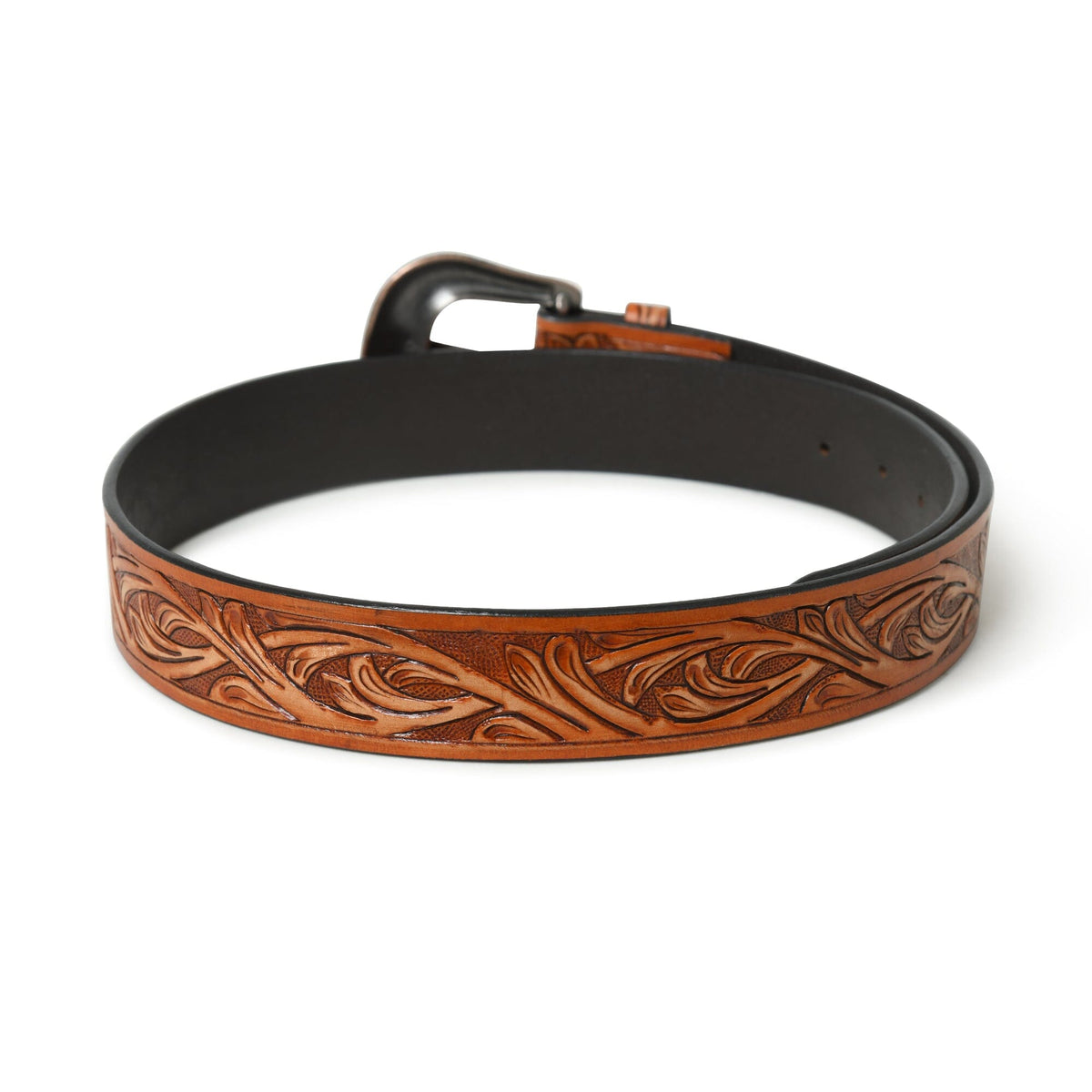 Classy Leather Bags Western Cowboy Leather Belt - Brown - AVBL MRKT (5)