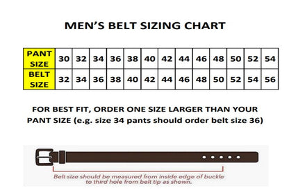 Classy Leather Bags Western Cowboy Leather Belt - Brown - AVBL MRKT (7)