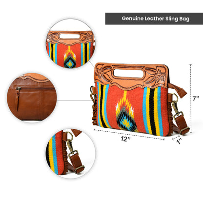Classy Leather Bags Western Leather Clutch Tooling Purse - AVBL MRKT (10)