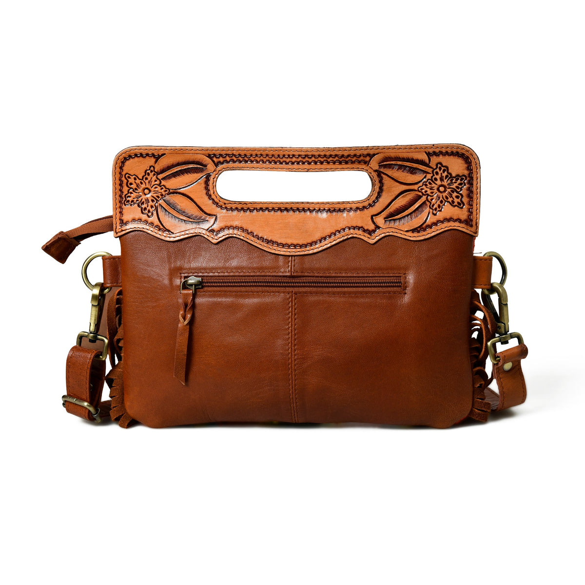 Classy Leather Bags Western Leather Clutch Tooling Purse - AVBL MRKT (6)