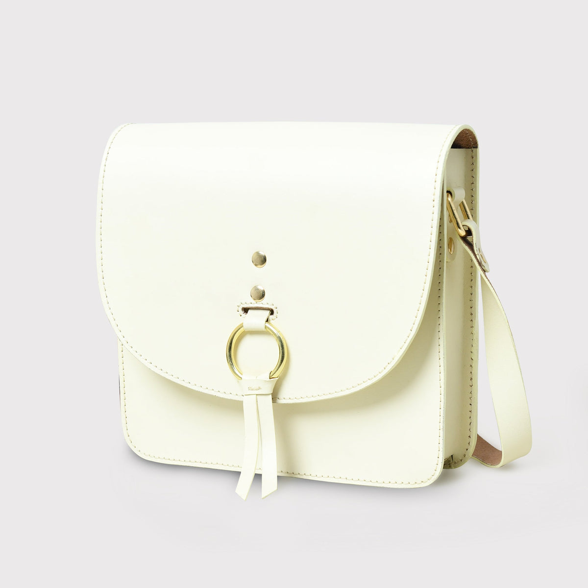 Classy Leather Bags White Elegance Crossbody Sling Bag - AVBL MRKT (2)