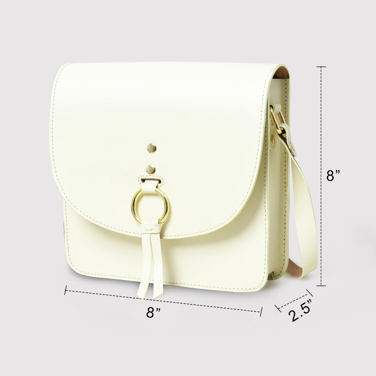 Classy Leather Bags White Elegance Crossbody Sling Bag - AVBL MRKT (9)