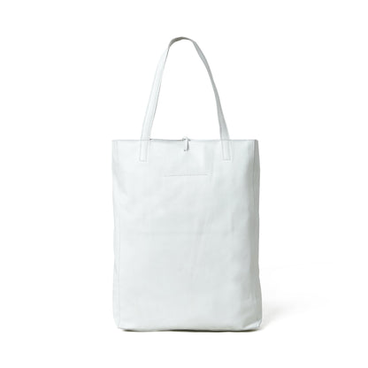 Classy Leather Bags White Leather Shoulder Tote Bag - AVBL MRKT (4)