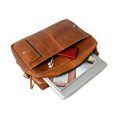 Classy Leather Bags Wilson Tan Leather Crossbody Bag - AVBL MRKT (5)