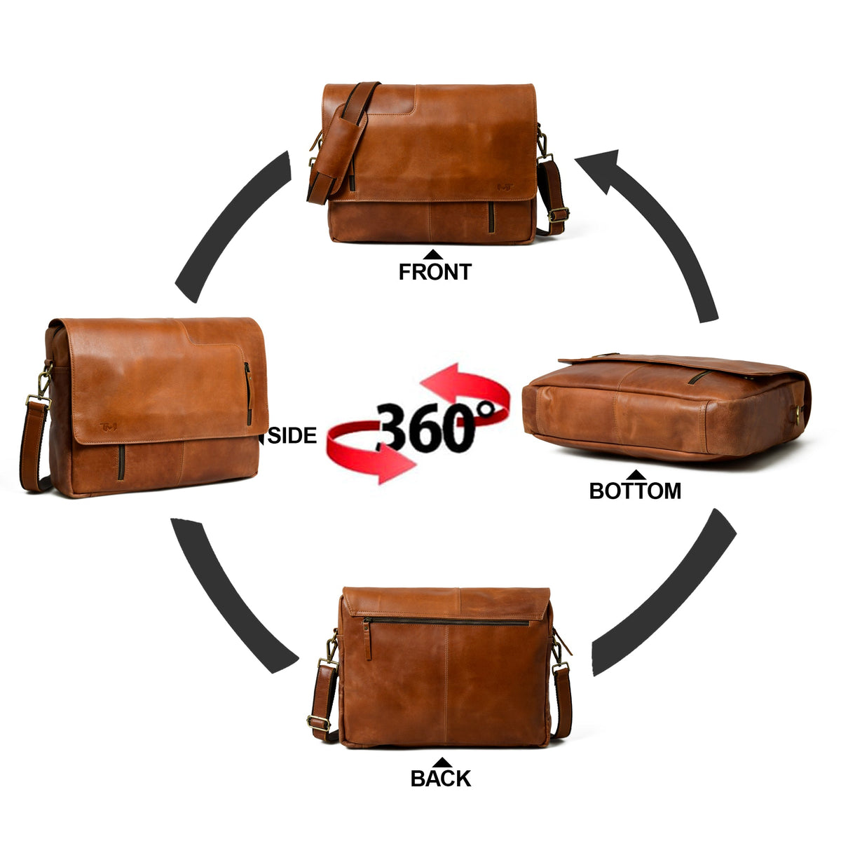 Classy Leather Bags Wilson Tan Leather Crossbody Bag - AVBL MRKT (9)