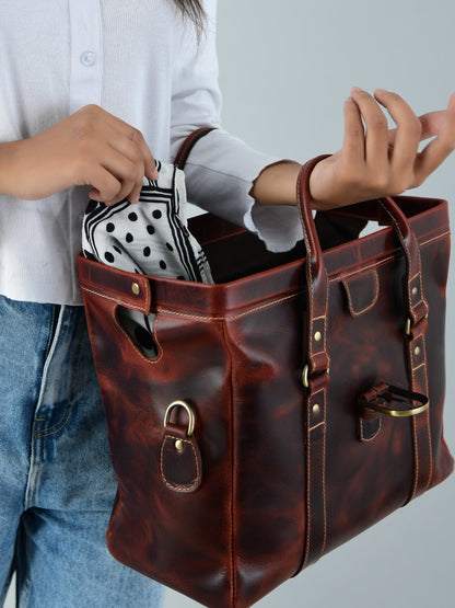 Classy Leather Bags Wineberry Chic Handbag - AVBL MRKT (12)