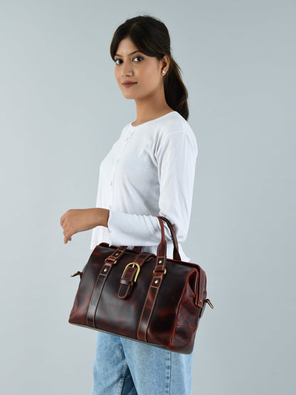 Classy Leather Bags Wineberry Chic Handbag - AVBL MRKT (4)