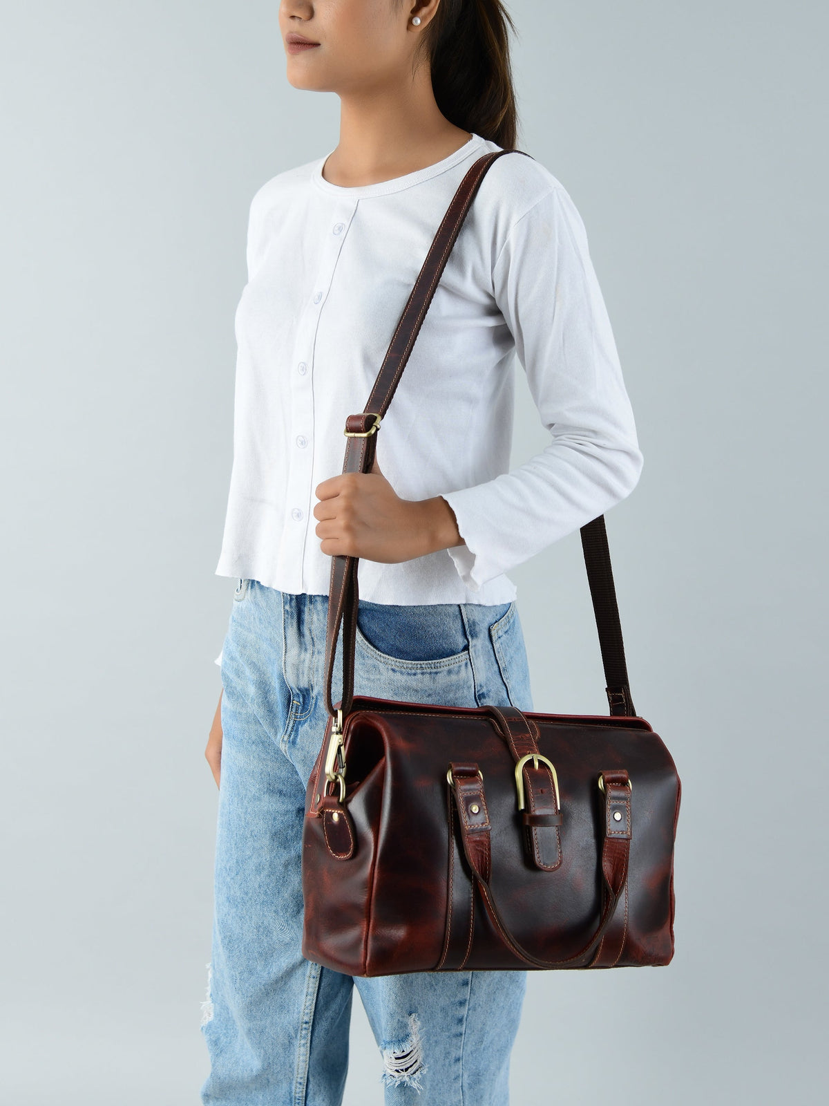 Classy Leather Bags Wineberry Chic Handbag - AVBL MRKT (5)