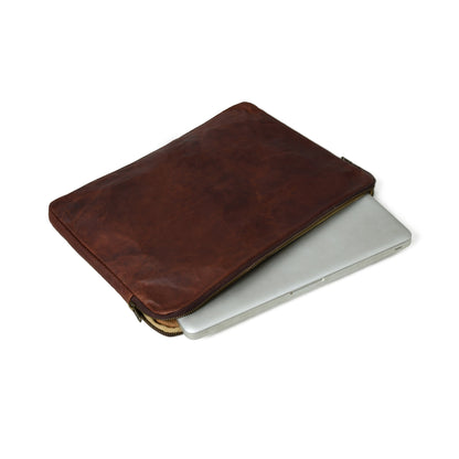 Classy Leather Bags Zento Laptop Sleeve - Dark Brown - AVBL MRKT (9)
