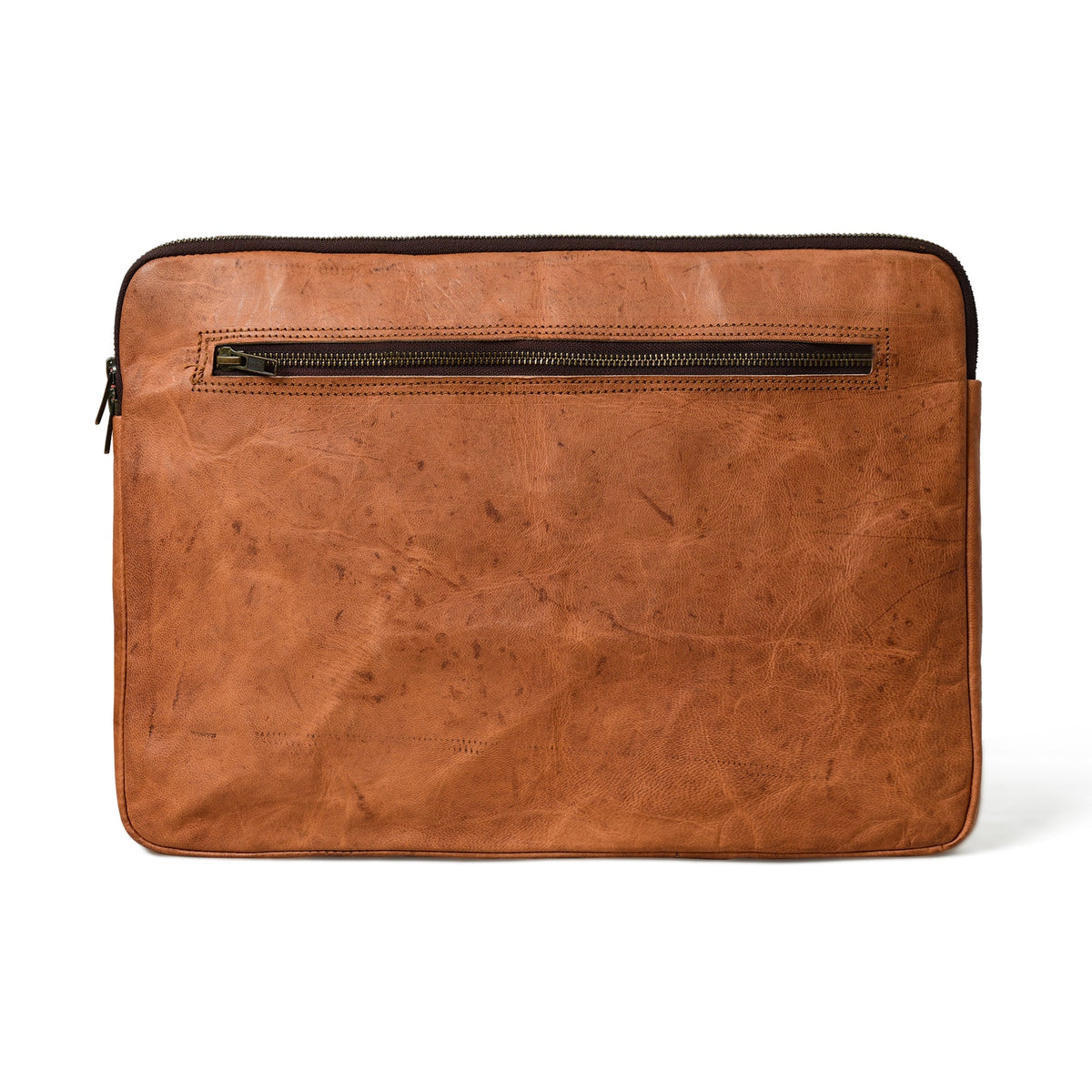 Classy Leather Bags Zento Laptop Sleeve - Tan Brown - AVBL MRKT (6)