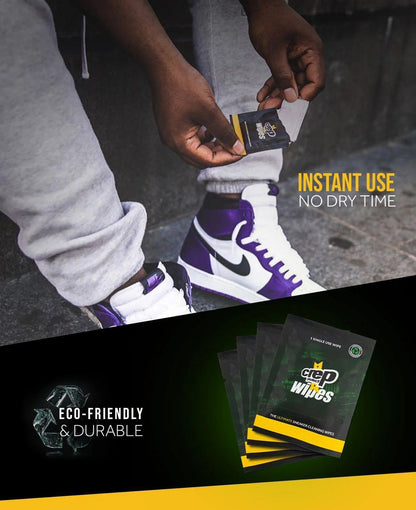 Crep Protect Dual-sided Sneakers and Shoes Cleaning Wipes (12 Pack) Footwear Boot Slides Care for Unisex Adult Mens Womens Kids GS Youth Hypebeast - AVBL MRKT (4)