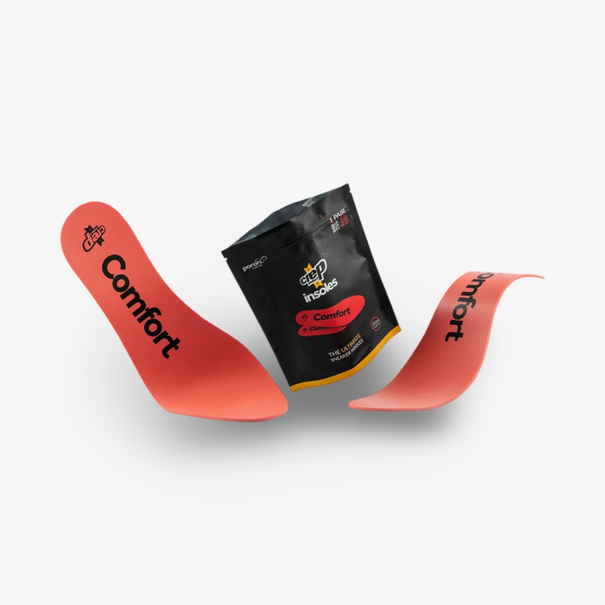 Crep Protect Ultimate Sneaker Poron Insoles (Comfort) Red Comfortable Walking Running Replacement Sole Inserts for Unisex Adult Mens Womens Kids GS Youth Hypebeast - AVBL MRKT (1)