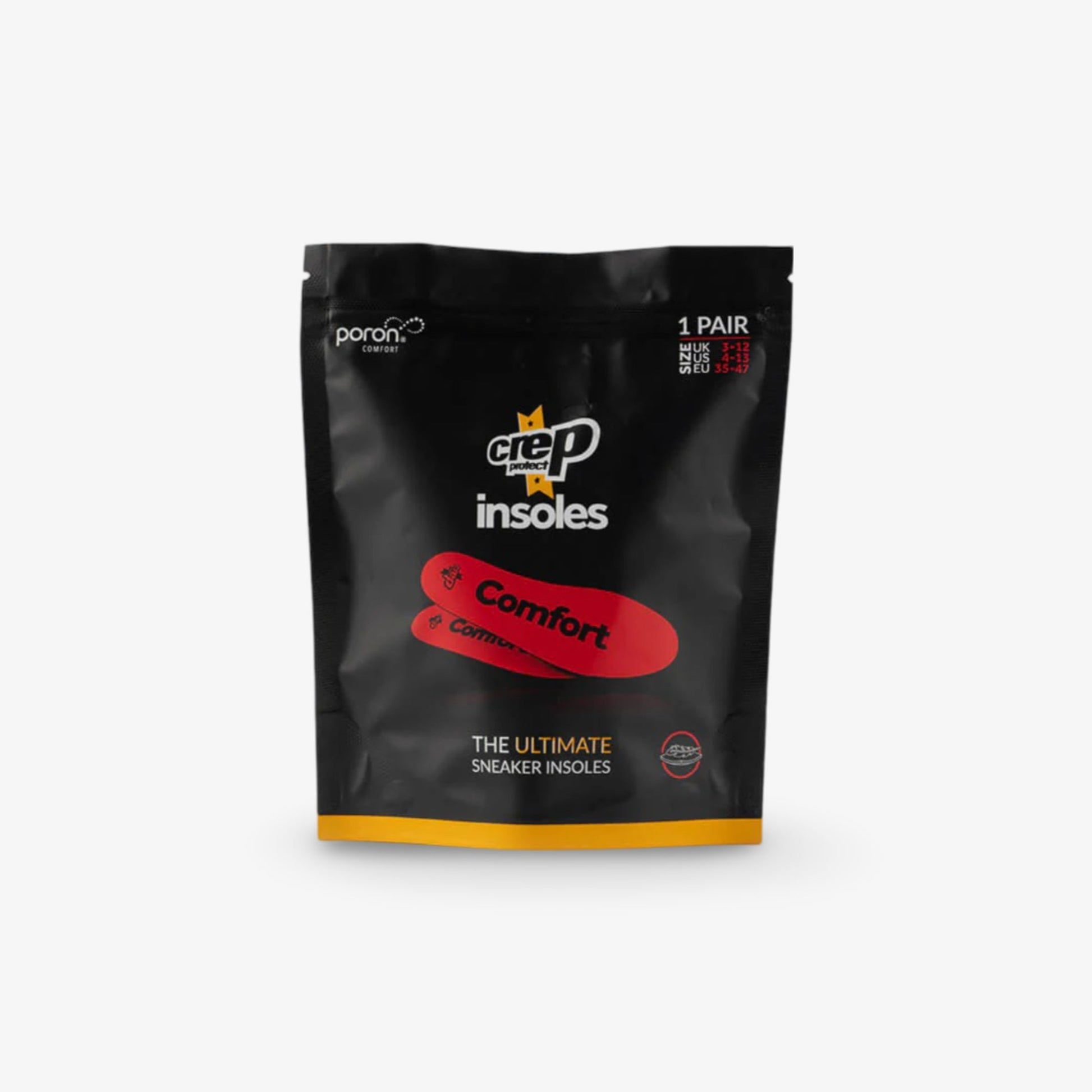 Crep Protect Ultimate Sneaker Poron Insoles (Comfort) Red Comfortable Walking Running Replacement Sole Inserts for Unisex Adult Mens Womens Kids GS Youth Hypebeast - AVBL MRKT (2)