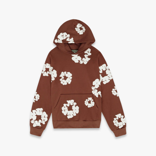 Denim Tears Pullover Hooded Sweatshirt 'The Cotton Wreath' Brown (FW23) [301-905-30] Casual Fashion Hoodie Sweater for Unisex Adult Mens Hypebeast - AVBL MRKT (1)