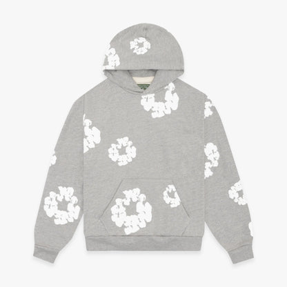Denim Tears Pullover Hooded Sweatshirt 'The Cotton Wreath' Grey (FW23) [301-070-30] Casual Fashion Hoodie Sweater for Unisex Adult Mens Hypebeast - AVBL MRKT (1)