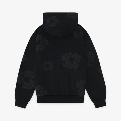 Denim Tears Pullover Hooded Sweatshirt 'The Cotton Wreath Monochrome' Black (SS24) [013-006-140] Casual Fashion Hoodie Sweater for Unisex Adult Mens Hypebeast - AVBL MRKT (2)