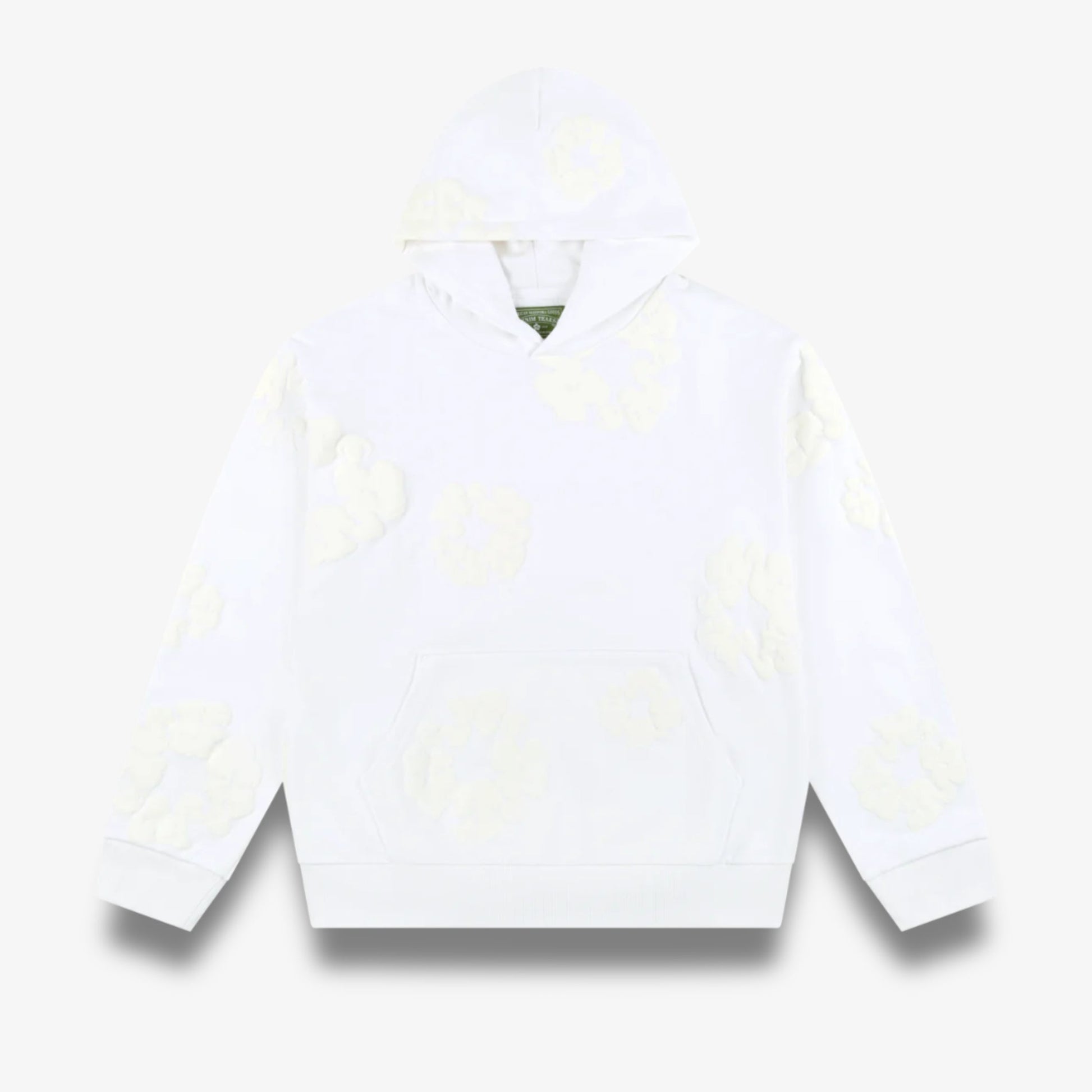 Denim Tears Pullover Hooded Sweatshirt 'The Cotton Wreath Monochrome' White (SS24) [SS24CH0020] Casual Fashion Hoodie Sweater for Unisex Adult Mens Hypebeast - AVBL MRKT (1)