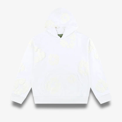 Denim Tears Pullover Hooded Sweatshirt 'The Cotton Wreath Monochrome' White (SS24) [SS24CH0020] Casual Fashion Hoodie Sweater for Unisex Adult Mens Hypebeast - AVBL MRKT (1)
