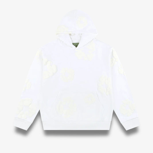 Denim Tears Pullover Hooded Sweatshirt 'The Cotton Wreath Monochrome' White (SS24) [SS24CH0020] Casual Fashion Hoodie Sweater for Unisex Adult Mens Hypebeast - AVBL MRKT (1)