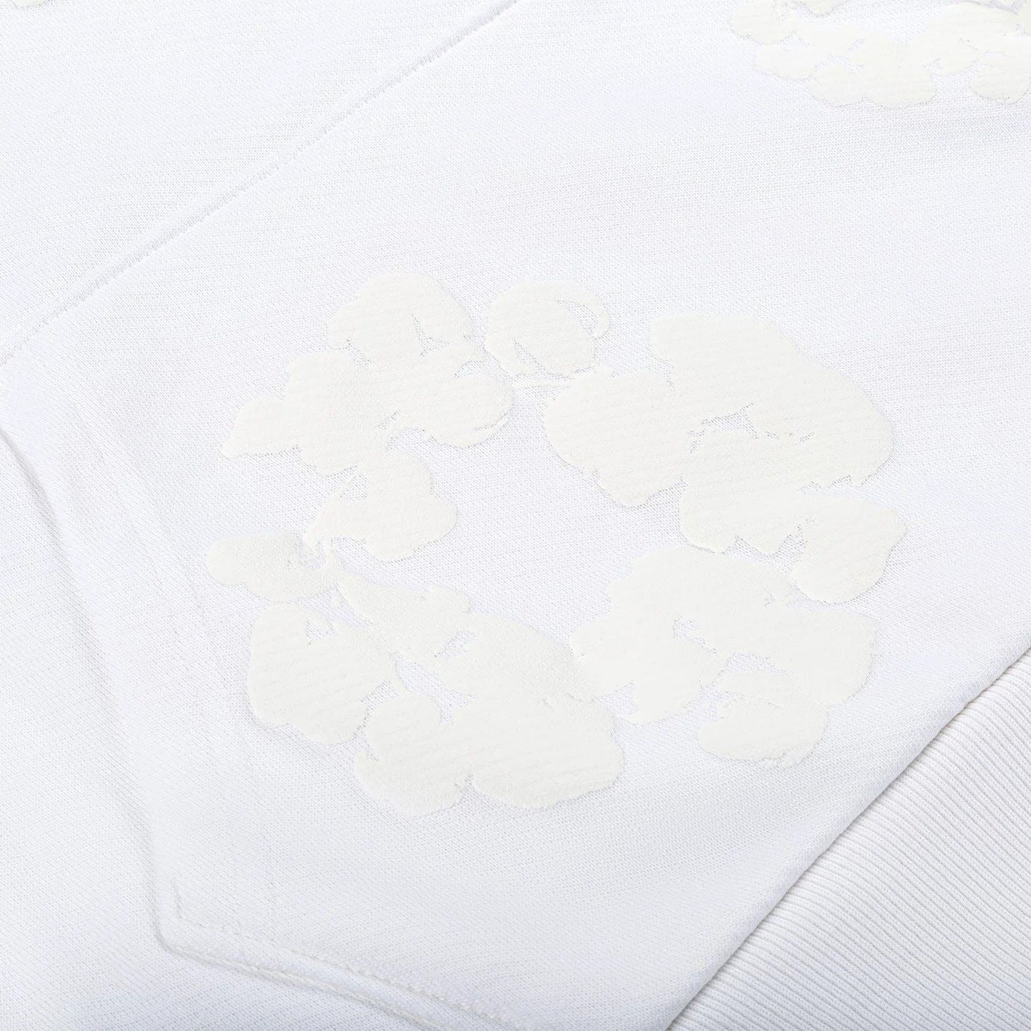 Denim Tears Pullover Hooded Sweatshirt 'The Cotton Wreath Monochrome' White (SS24) [SS24CH0020] Casual Fashion Hoodie Sweater for Unisex Adult Mens Hypebeast - AVBL MRKT (4)