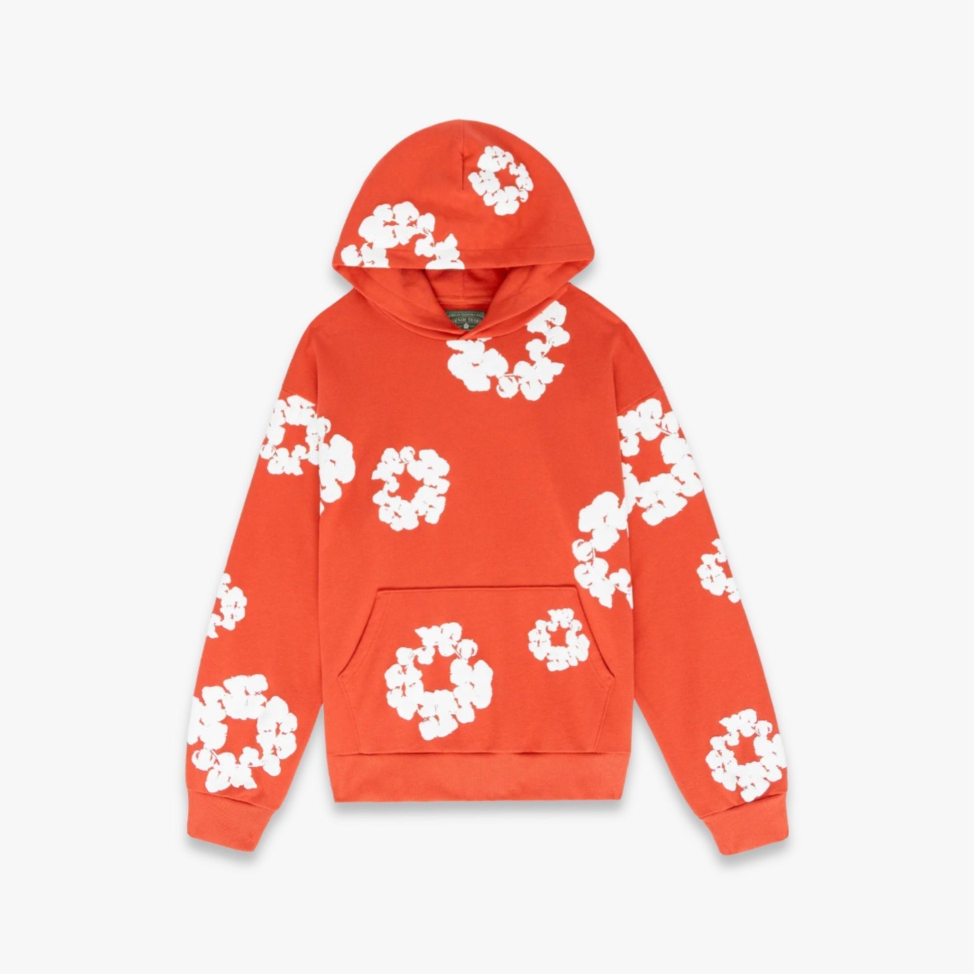 Denim Tears Pullover Hooded Sweatshirt 'The Cotton Wreath' Orange (FW23) [301-090-30] Casual Fashion Hoodie Sweater for Unisex Adult Mens Hypebeast - AVBL MRKT (1)