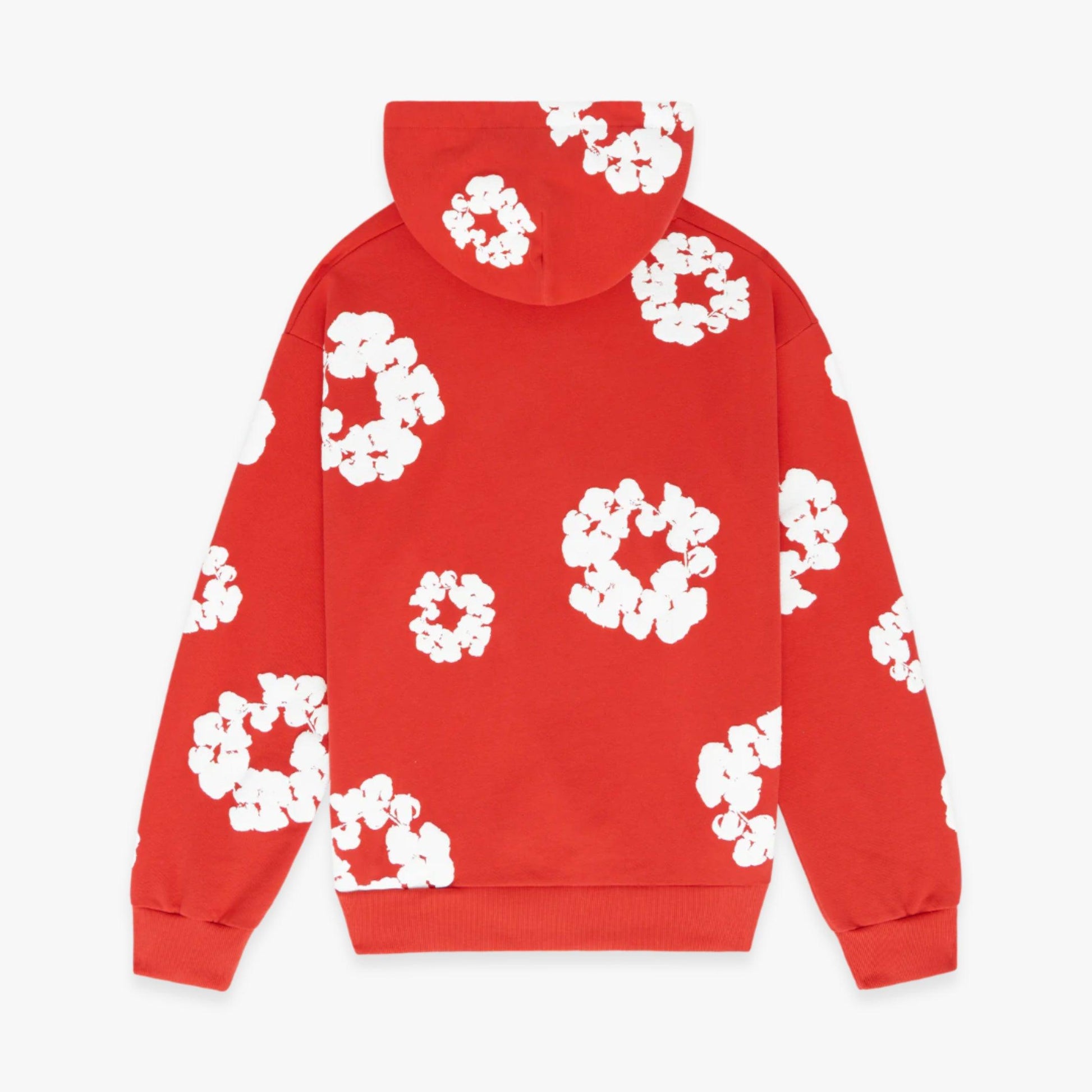 Denim Tears Pullover Hooded Sweatshirt 'The Cotton Wreath' Red (FW23) [301-300-30] Casual Fashion Hoodie Sweater for Unisex Adult Mens Hypebeast - AVBL MRKT (2)
