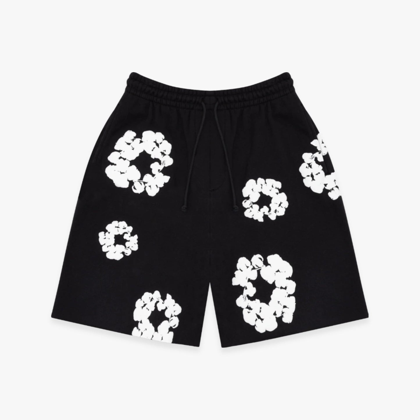 Denim Tears Shorts 'The Cotton Wreath' Black (FW23) [402-010-30] Casual Fashion Bottoms for Unisex Adult Mens Hypebeast - AVBL MRKT (1)