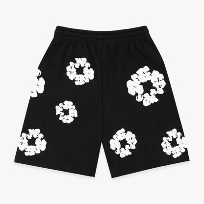 Denim Tears Shorts 'The Cotton Wreath' Black (FW23) [402-010-30] Casual Fashion Bottoms for Unisex Adult Mens Hypebeast - AVBL MRKT (2)