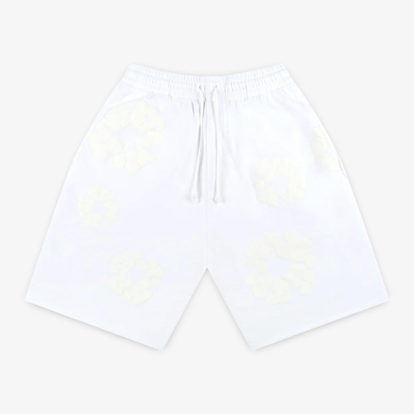 Denim Tears Shorts 'The Cotton Wreath Monochrome' White (SS24) [SS24CR007] Casual Fashion Bottoms for Unisex Adult Mens Hypebeast - AVBL MRKT (1)