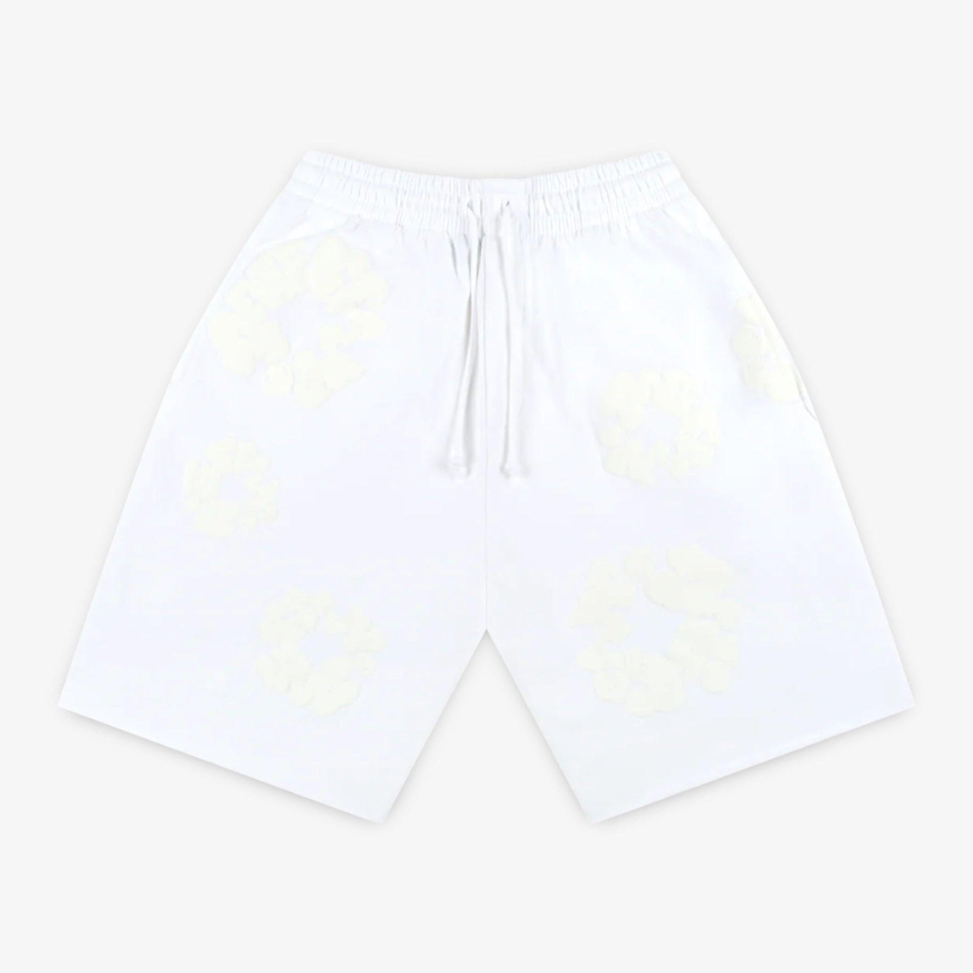 Denim Tears Shorts 'The Cotton Wreath Monochrome' White (SS24) [SS24CR007] Casual Fashion Bottoms for Unisex Adult Mens Hypebeast - AVBL MRKT (1)