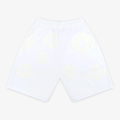 Denim Tears Shorts 'The Cotton Wreath Monochrome' White (SS24) [SS24CR007] Casual Fashion Bottoms for Unisex Adult Mens Hypebeast - AVBL MRKT (2)