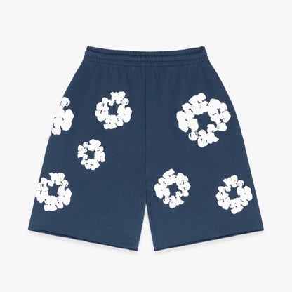 Denim Tears Shorts 'The Cotton Wreath' Navy Blue (FW23) [402-080-30] Casual Fashion Bottoms for Unisex Adult Mens Hypebeast - AVBL MRKT (2)