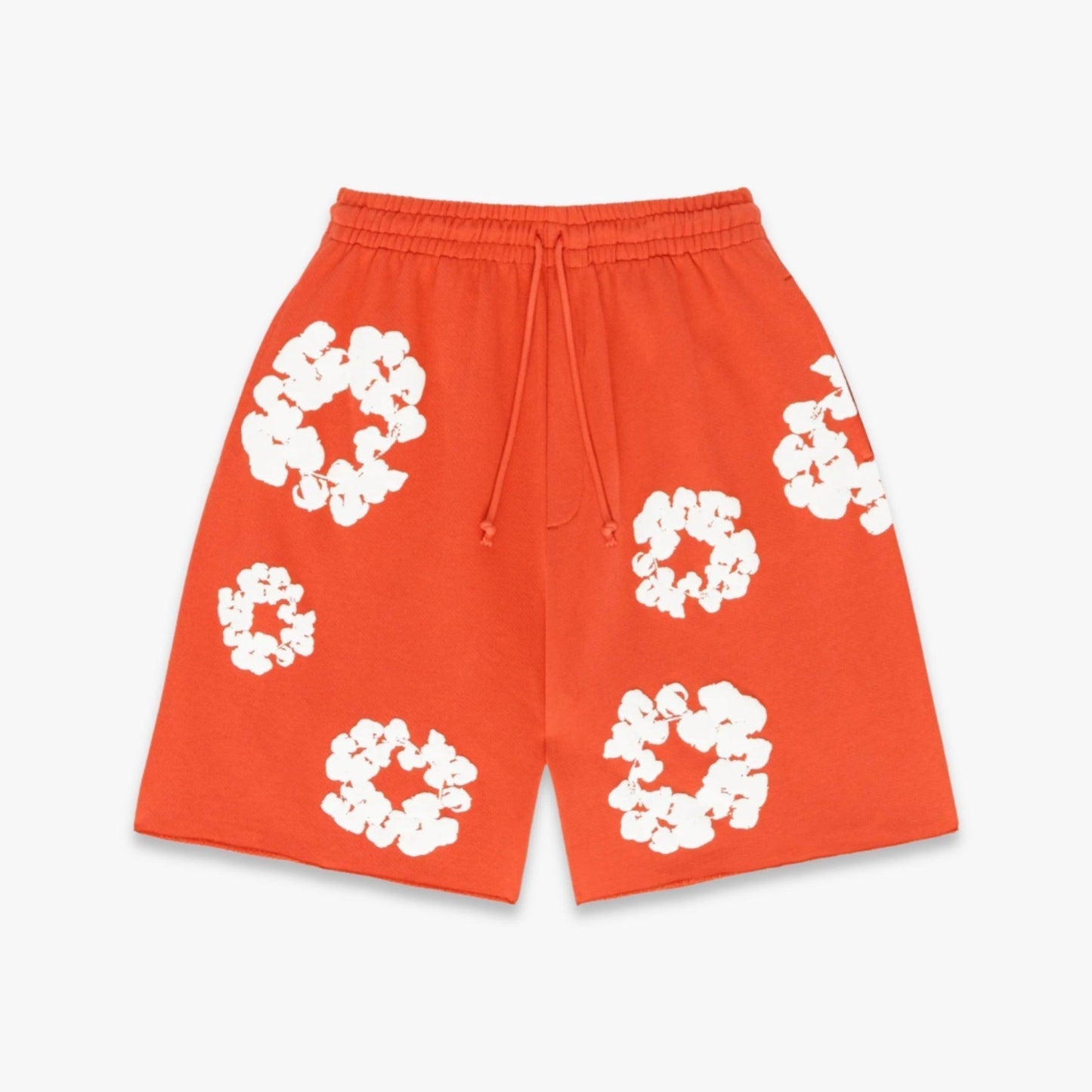 Denim Tears Shorts 'The Cotton Wreath' Orange (FW23) [402-090-30] Casual Fashion Bottoms for Unisex Adult Mens Hypebeast - AVBL MRKT (1)