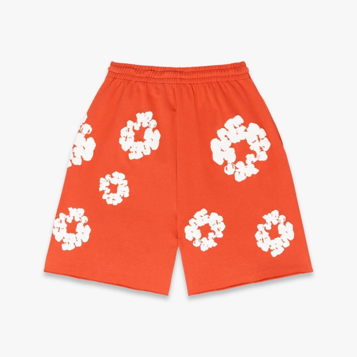 Denim Tears Shorts 'The Cotton Wreath' Orange (FW23) [402-090-30] Casual Fashion Bottoms for Unisex Adult Mens Hypebeast - AVBL MRKT (2)