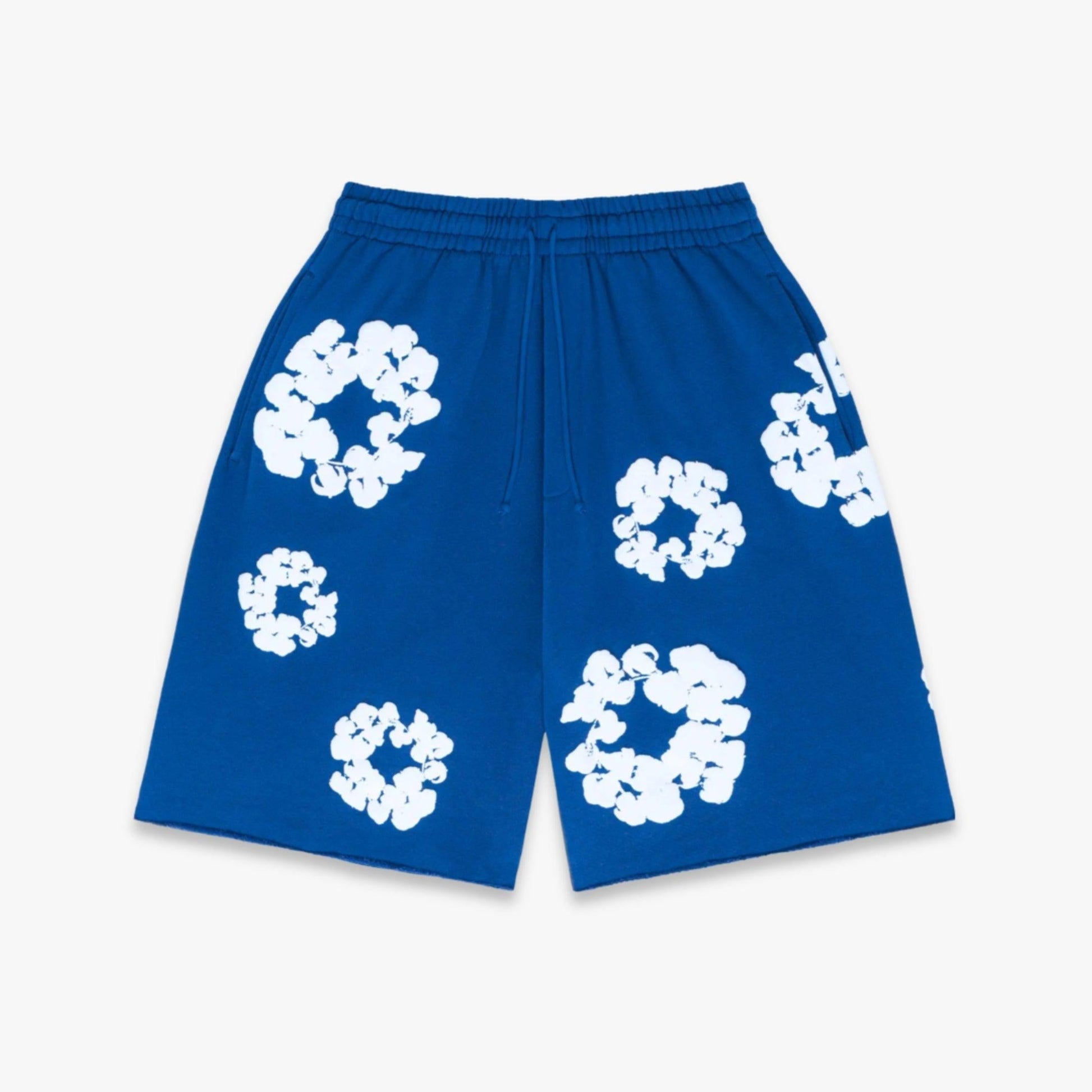 Denim Tears Shorts 'The Cotton Wreath' Royal Blue (FW23) [402-020-30] Casual Fashion Bottoms for Unisex Adult Mens Hypebeast - AVBL MRKT (1)
