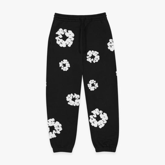 Denim Tears Sweatpants 'The Cotton Wreath' Black (FW23) [401-010-30] Casual Fashion Bottoms for Unisex Adult Mens Hypebeast - AVBL MRKT (1)