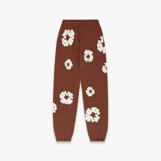 Denim Tears Sweatpants 'The Cotton Wreath' Brown (FW23) [401-905-30] Casual Fashion Bottoms for Unisex Adult Mens Hypebeast - AVBL MRKT (1)